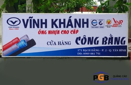 Bảng hiệu nhà phân phối đại lý ống nhựa tại Khánh Hòa