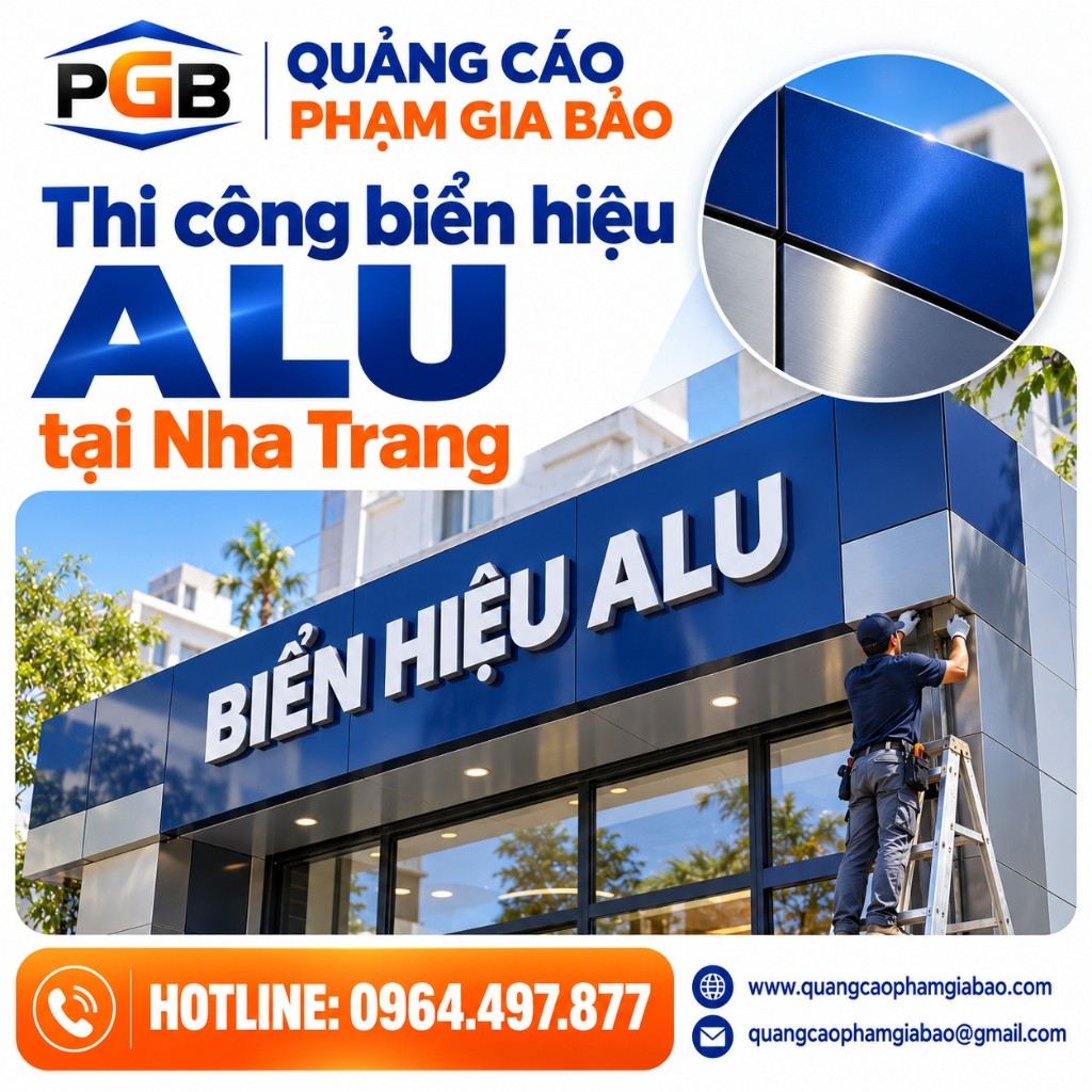 Thi Công Biển Hiệu ALU Tại Nha Trang