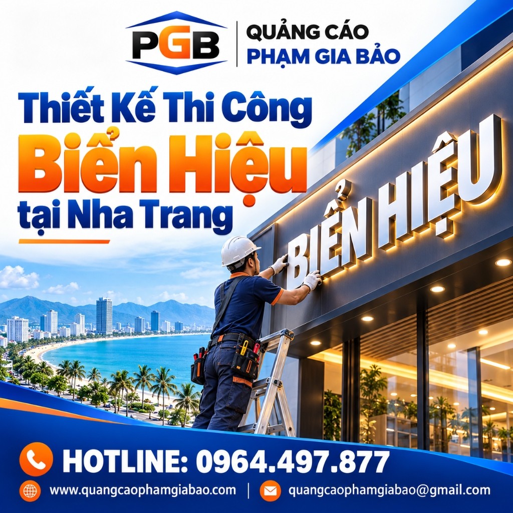 Thiết Kế Thi Công Biển Hiệu Tại Nha Trang
