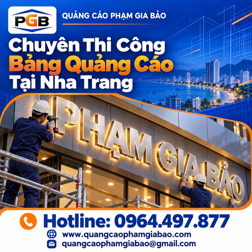Chuyên Thi Công Bảng Quảng Cáo Tại Nha Trang